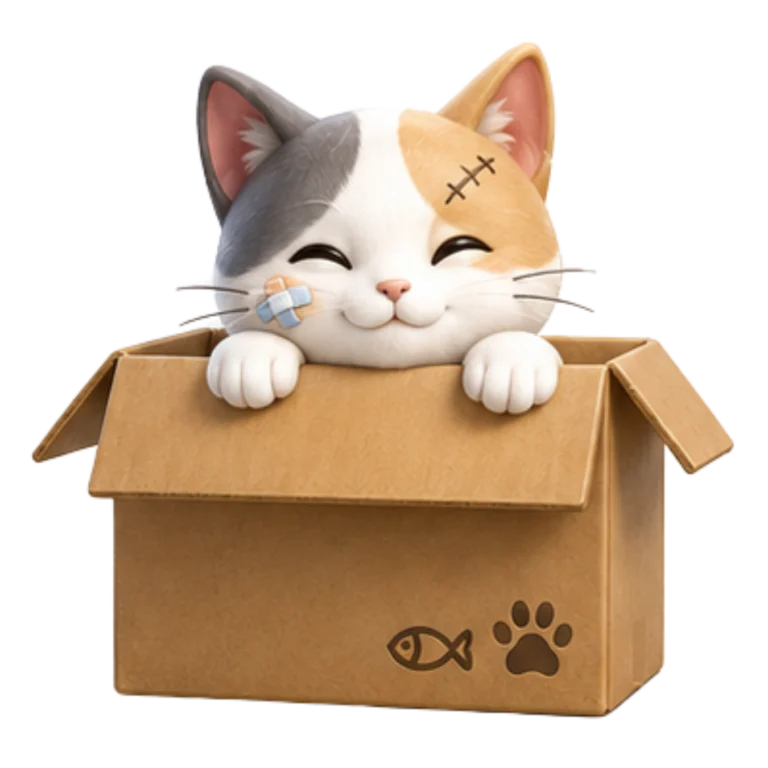 Mascotte dans le carton de la page faire un don